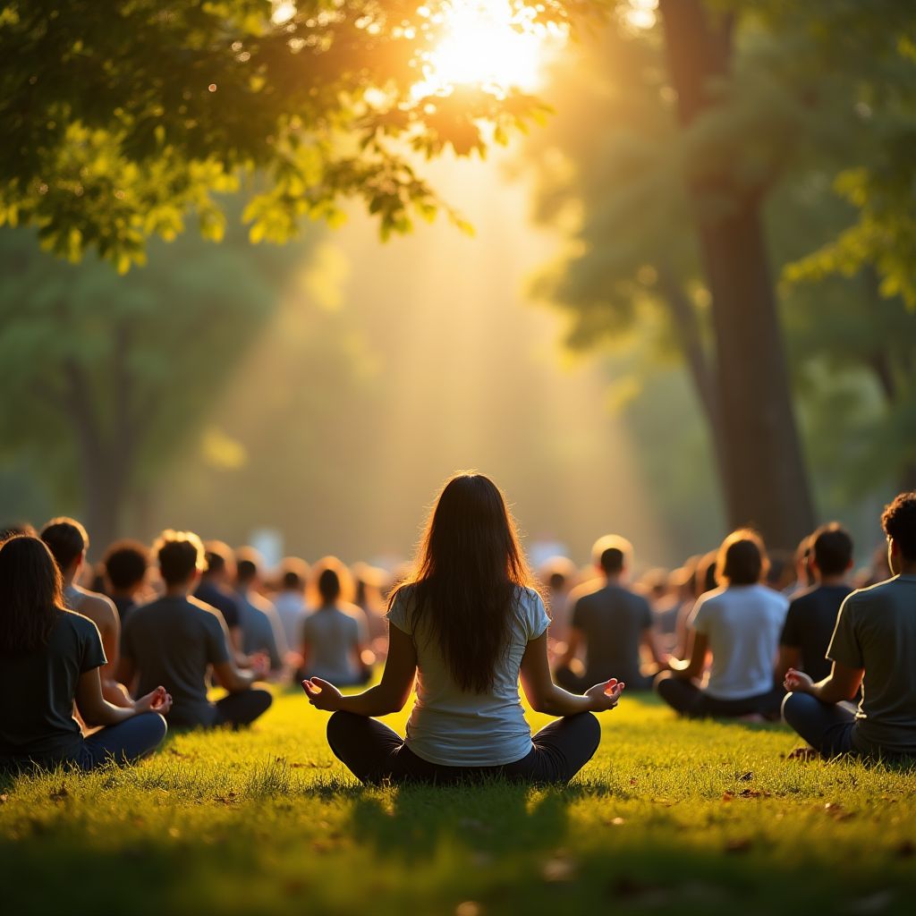 Açık hava meditasyon etkinliği